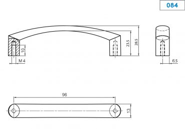 Handgriff 96mm - Metall